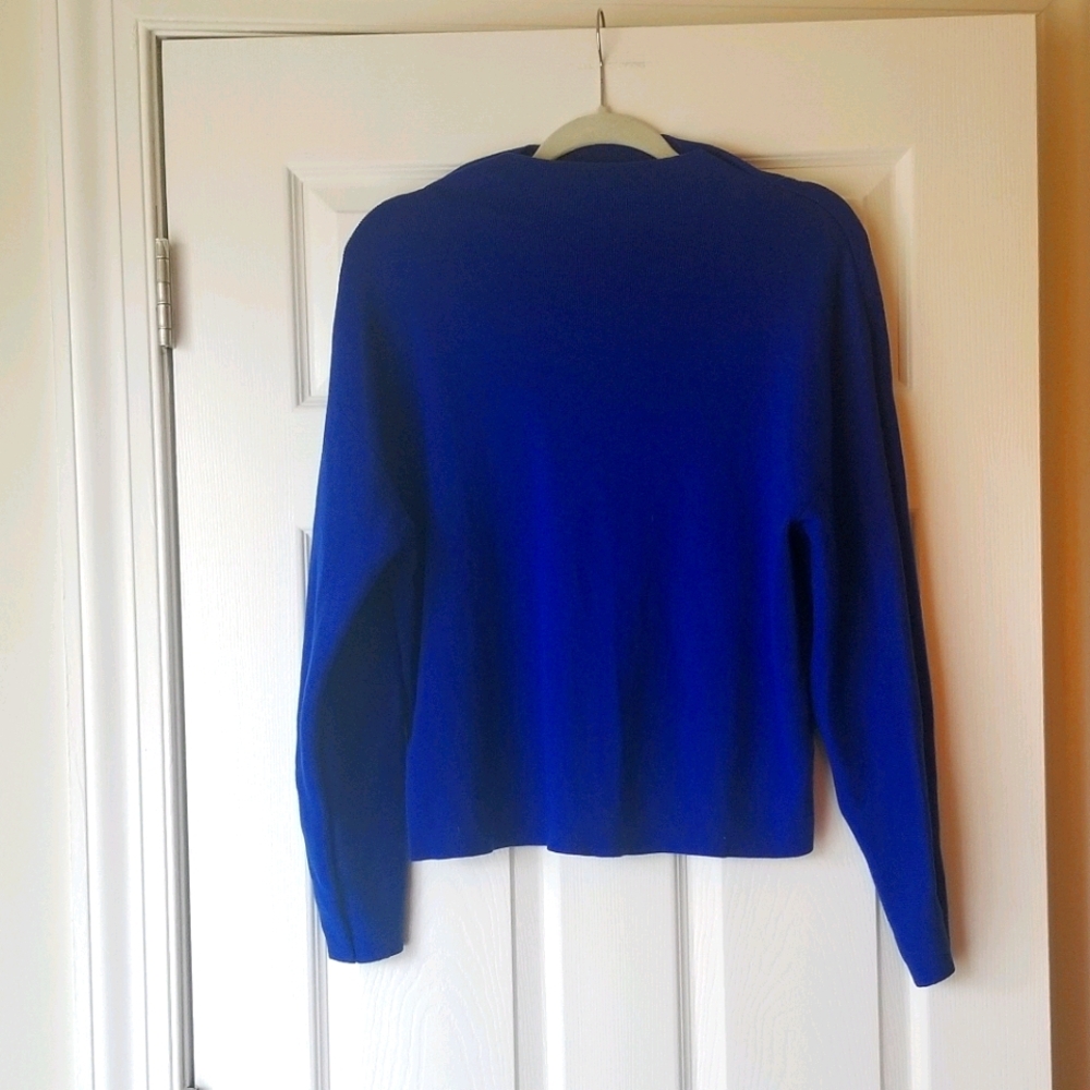 H&M mock neck / funnel - royal blue - s